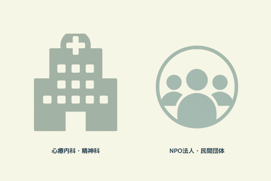 不登校について専門的なサポートと居場所について示した図解