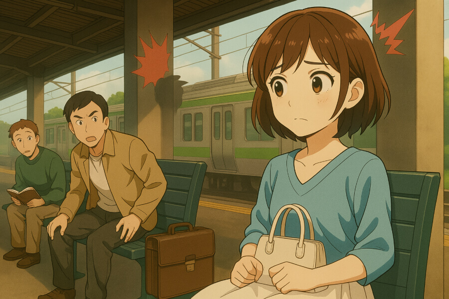 穏やかな雰囲気から緊張した場所に一変する様子を表したイメージ