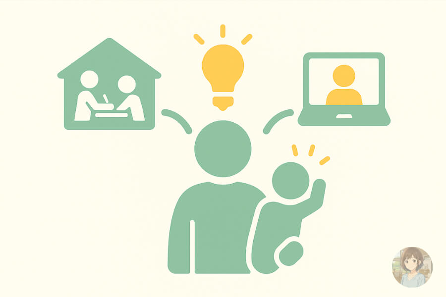 学びの選択肢があることを示したピクトグラムのイメージ