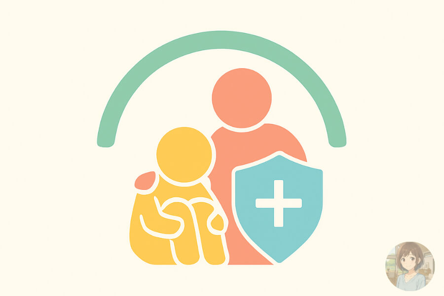 子どもの安全基地を示したピクトグラムのイメージ