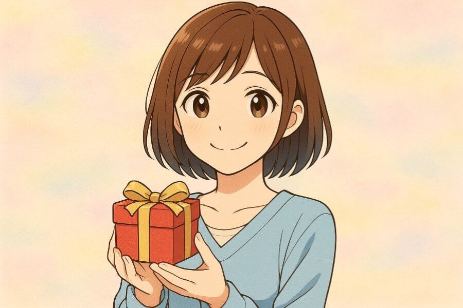 自分からのご褒美を受け取って喜ぶママ