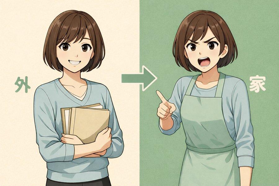 身近な人ほど怒りは強くなることを表した図解